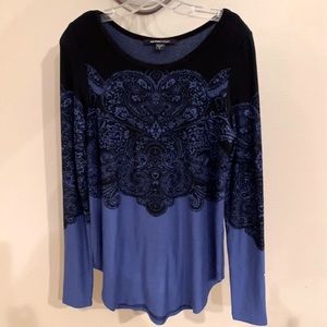 Fifteen Twenty Tunic Top with Black Lace Design